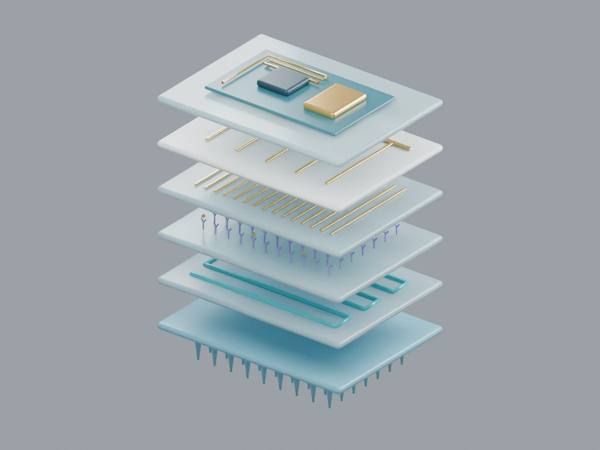 FoMD · Six-layer patch exploded