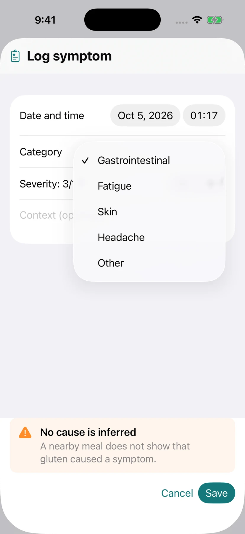 Coeliac Nexus MEDS3888の画面